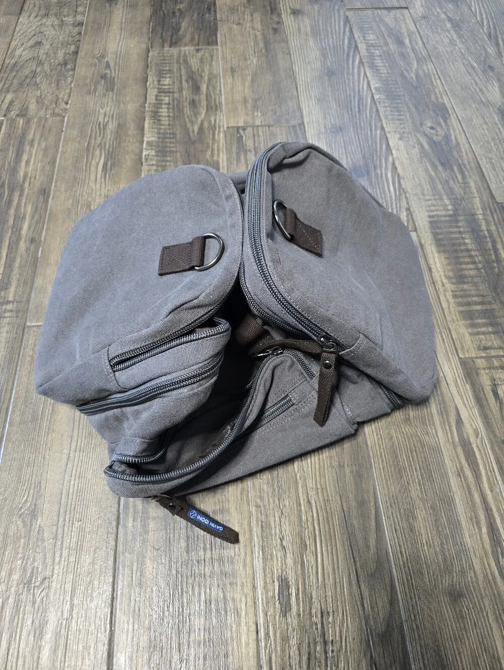 XLarge Canvas Travel Duffle Bag - Gray Women/Mens